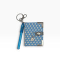 Blue Polka Dot Keychain Clip