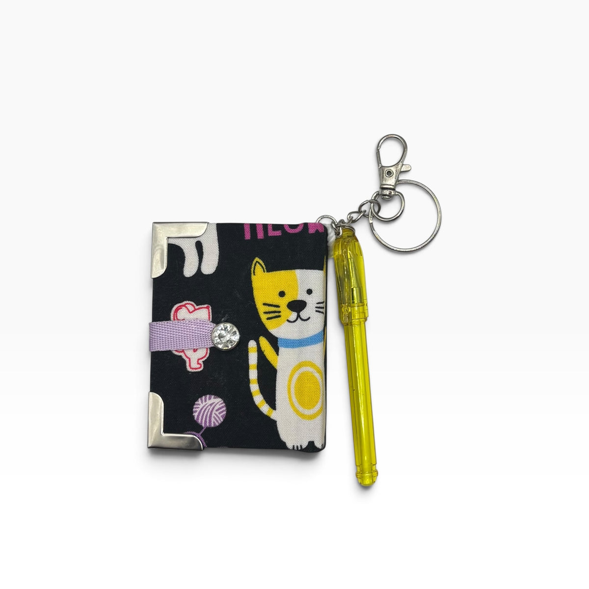 Purple Kitten Keychain Clip