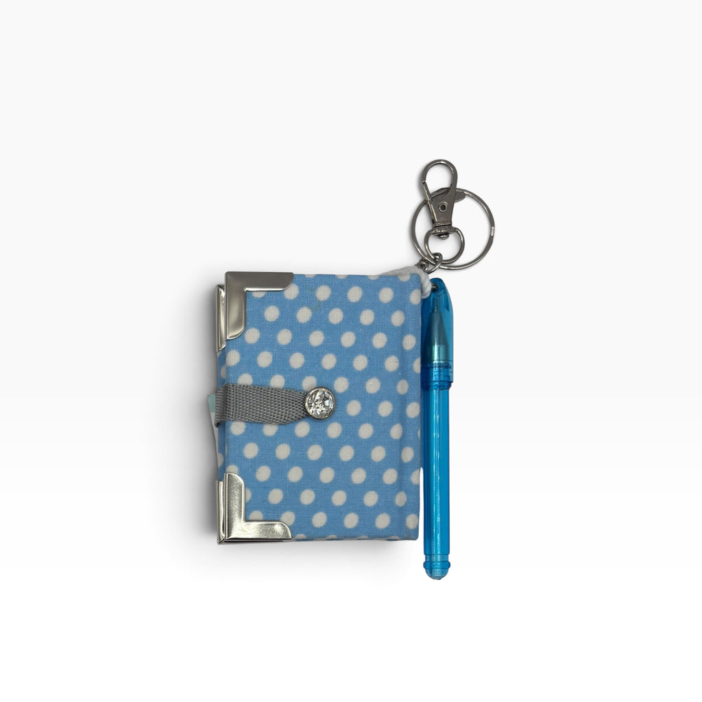 Blue Polka Dot Keychain Clip