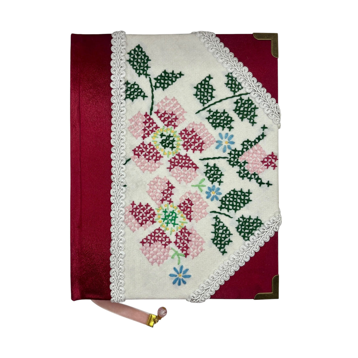 Crimson Satin Floral