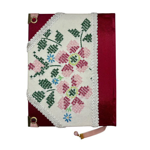 Crimson Satin Floral