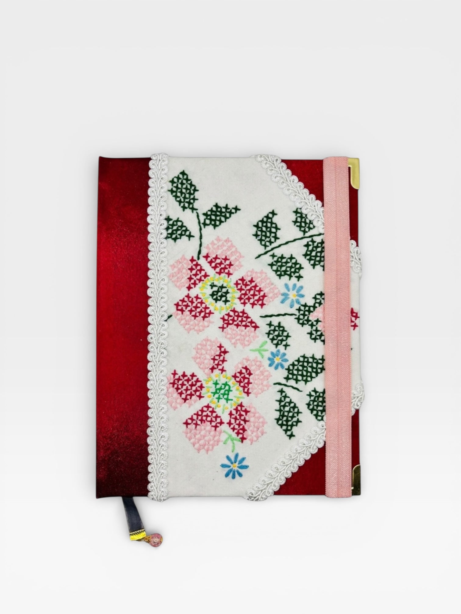 Crimson Satin Floral